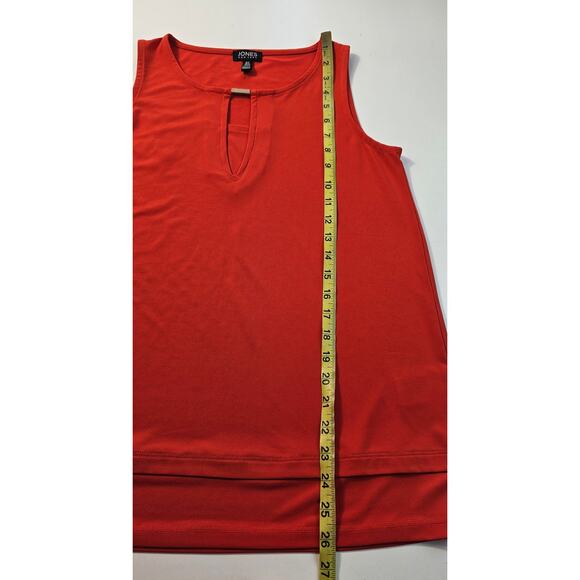 Jones NY S Orange fall summer sleevless blouse career layering causual EUC top - Picture 7 of 7